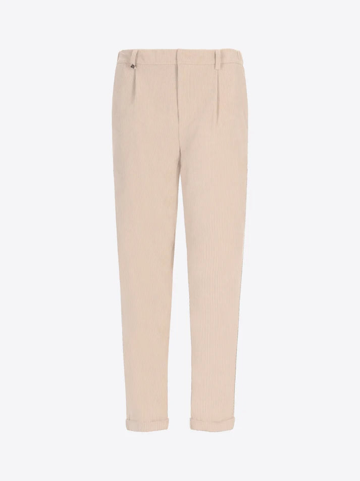 DISTRETTO 12 – 1000-STRIPE SUPER-COMFORT VELVET TROUSERS RIO PENCES LEONARDO