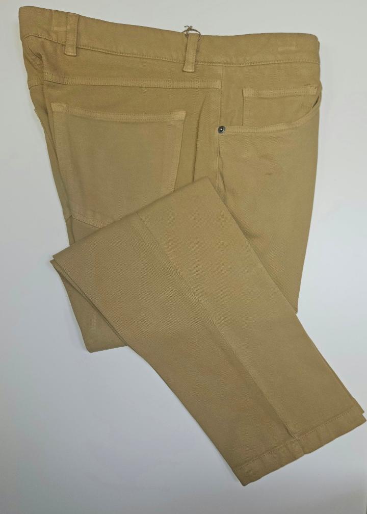Germano 1952 elasticated cotton blend chinos in beige.