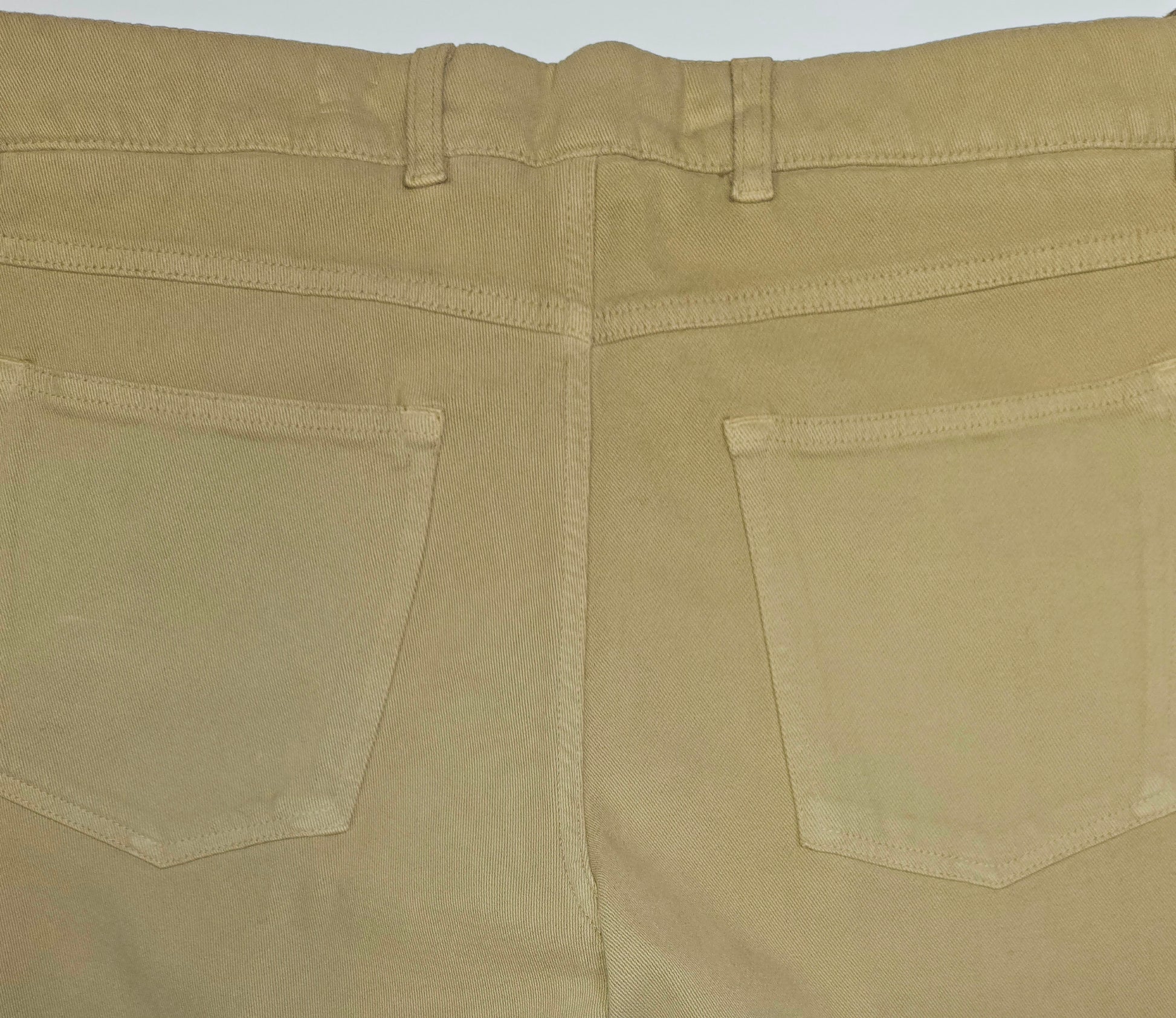 Germano 1952 elasticated cotton blend chinos in beige.