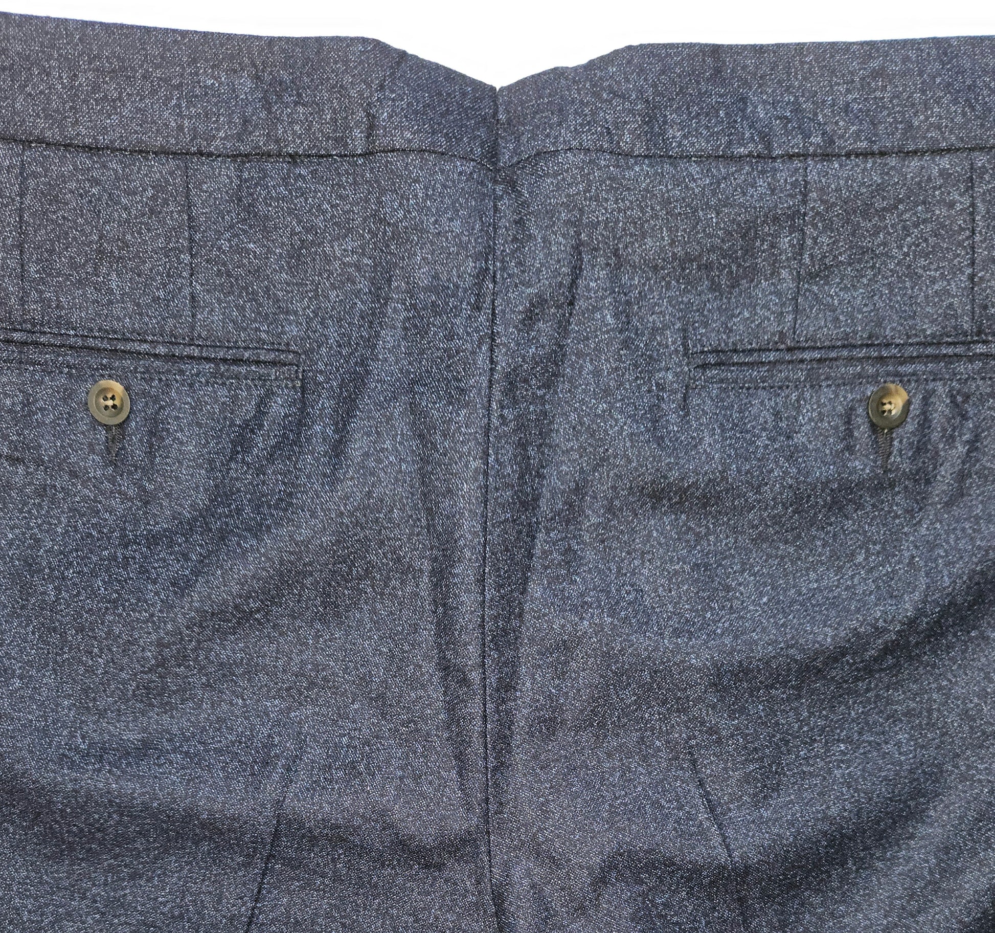Germano 1952 Virgin Wool blend denim effect trousers.