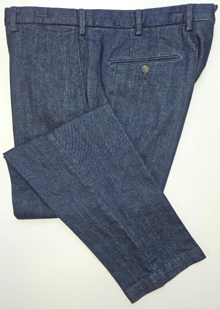 Germano 1952 cotton stretch denim effect trousers.