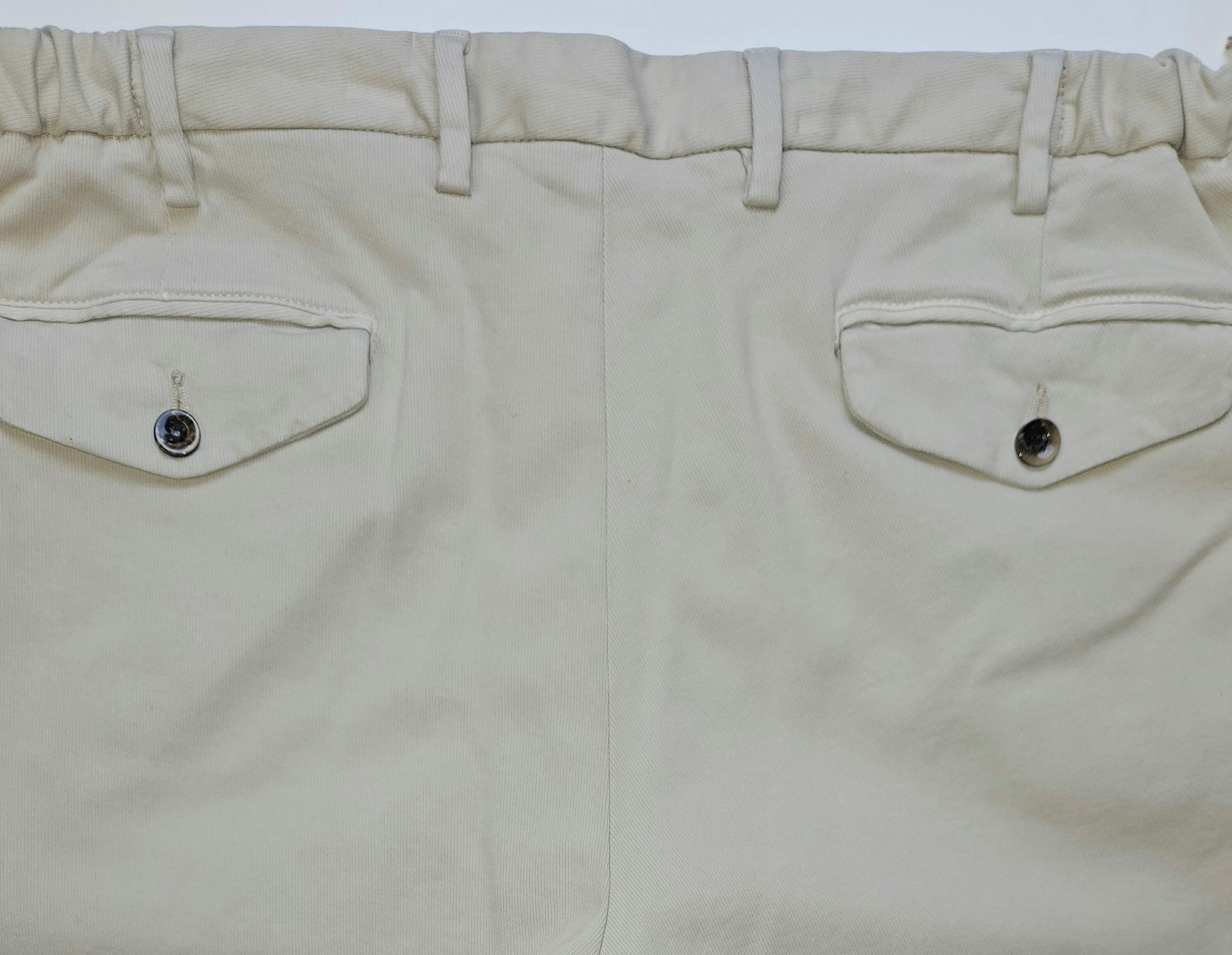 Germano 1952 cotton stretch chino trousers with drawstring in beige.