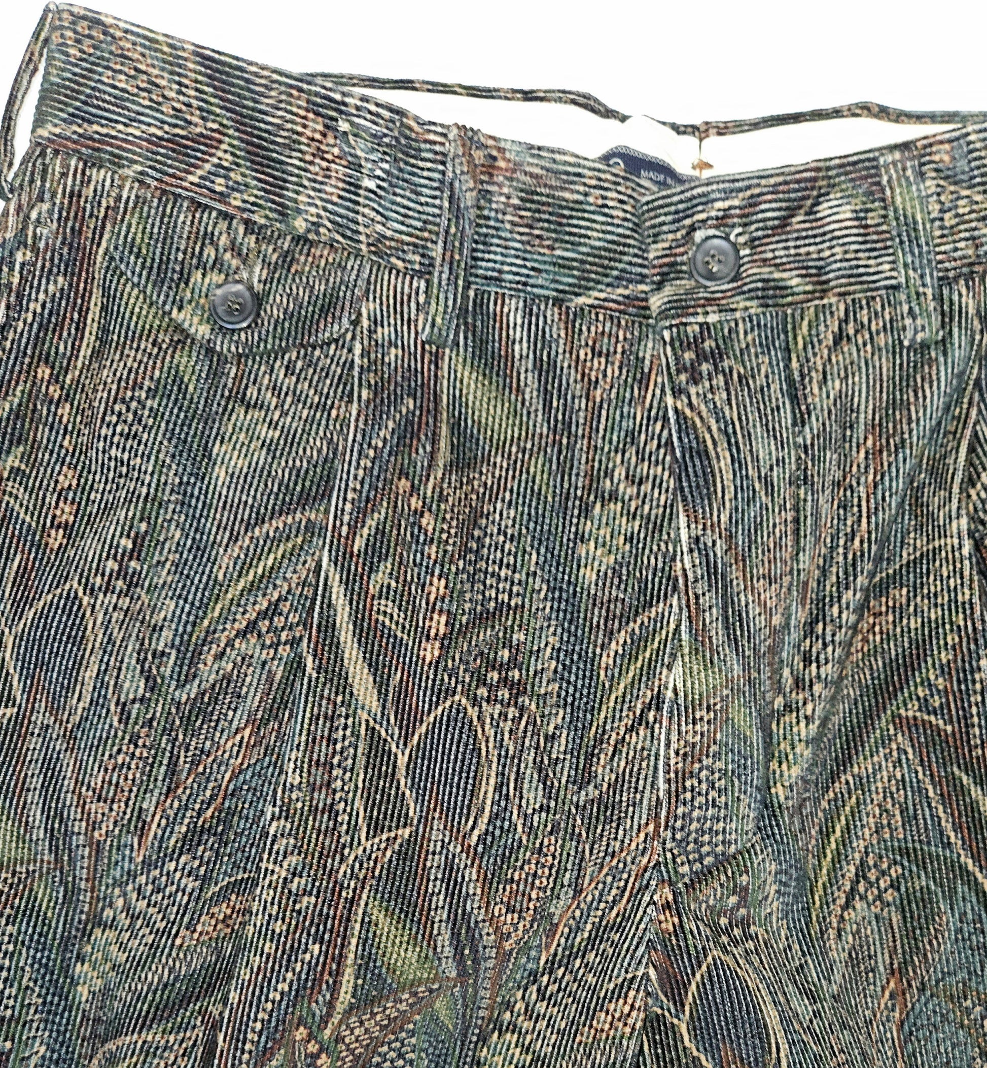 Germano 1952, 100% cotton trousers with forest design.