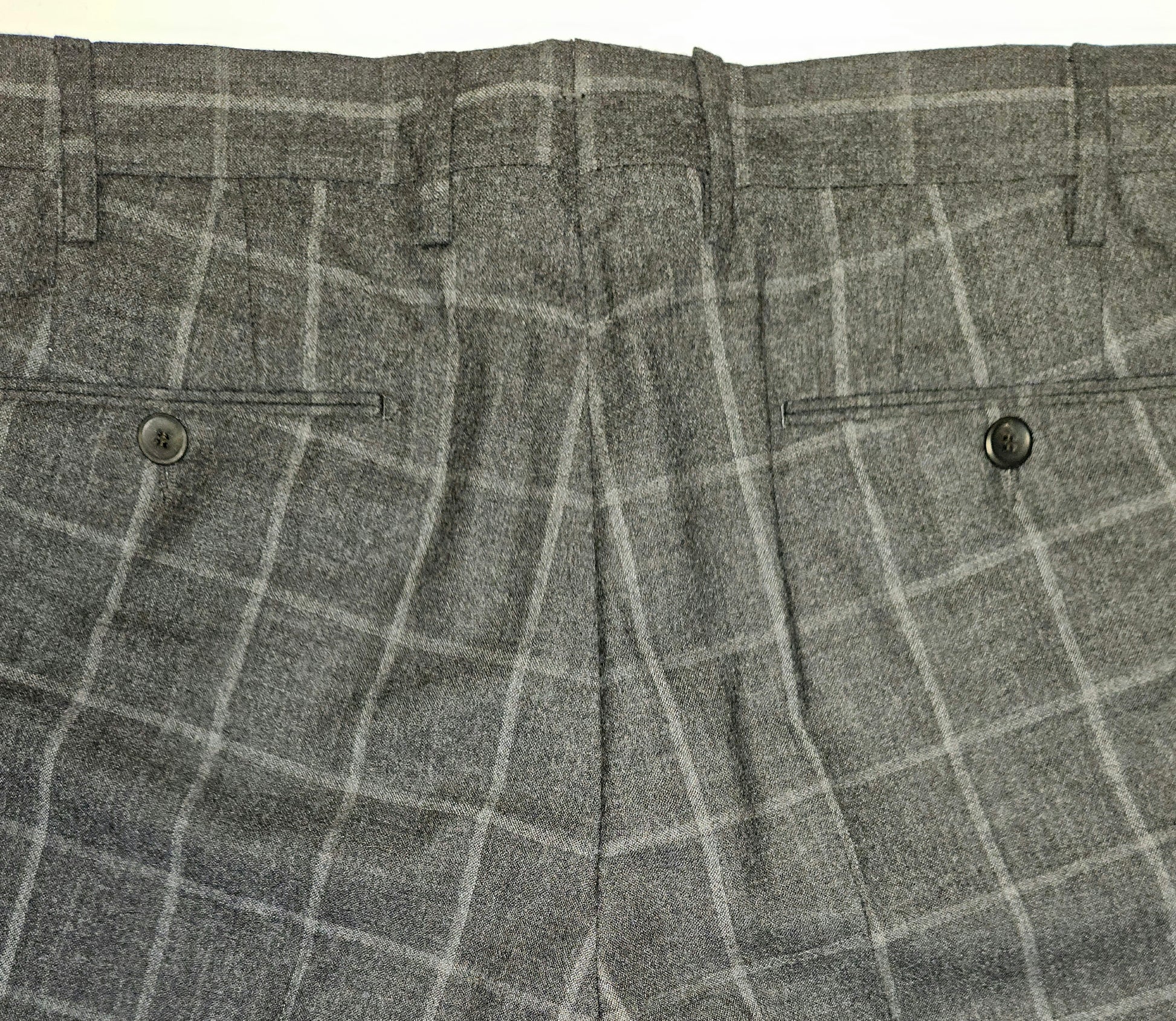 Germano 1952 virgin wool trousers in grey with pinstripes.
