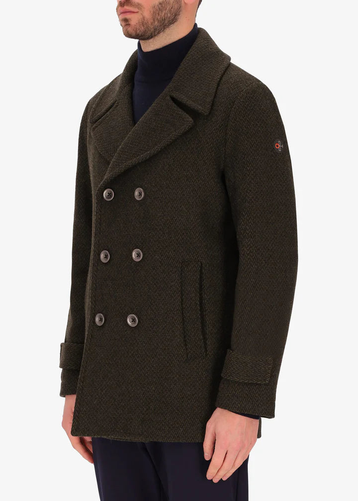 Distretto12 peacoat Camilo in miltary green.