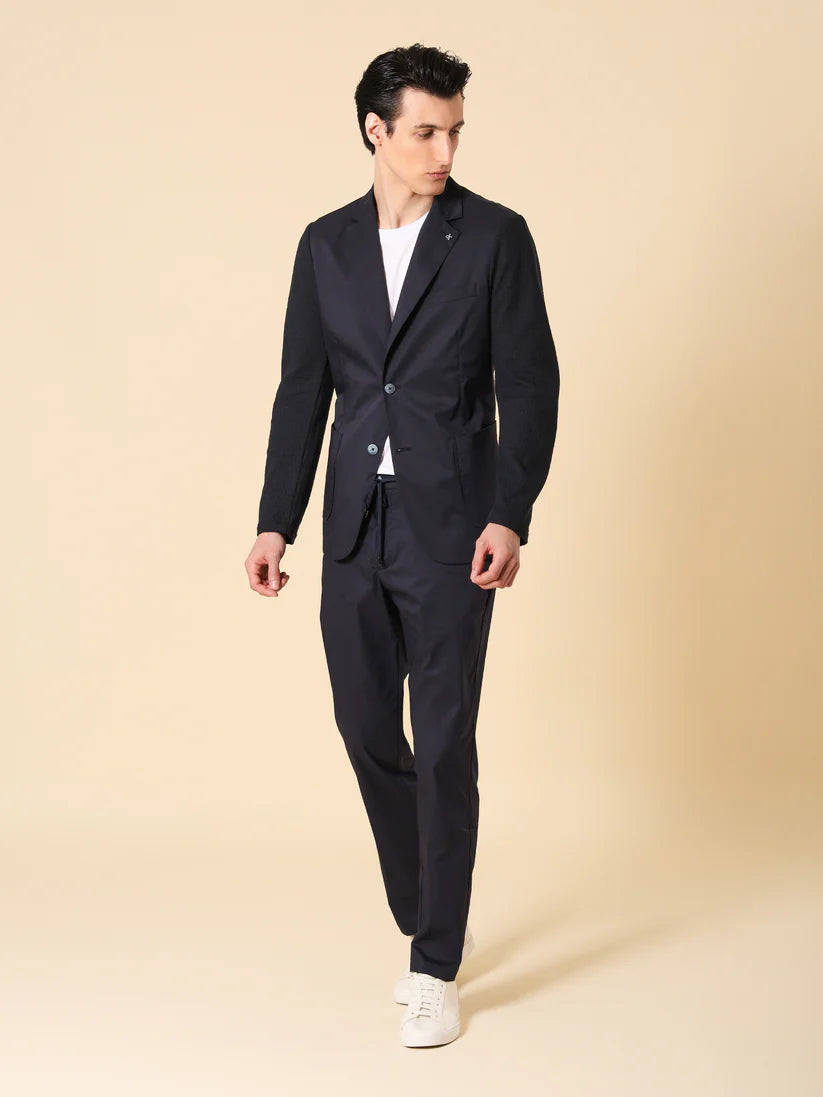 DISTRETTO 12 – JACKET ORZO IN ULTRALIGHT COTTON-NYLON FABRIC WITH JERSEY SLEEVES