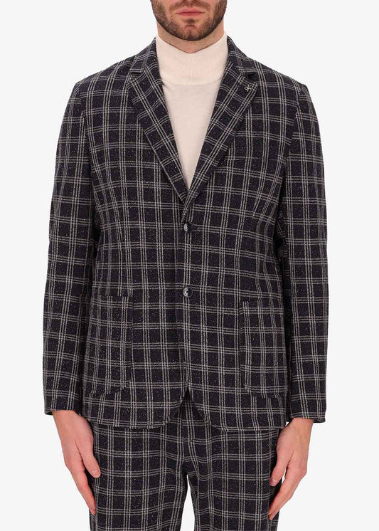 Distretto12 jacket Atelier with striped pattern in navy.