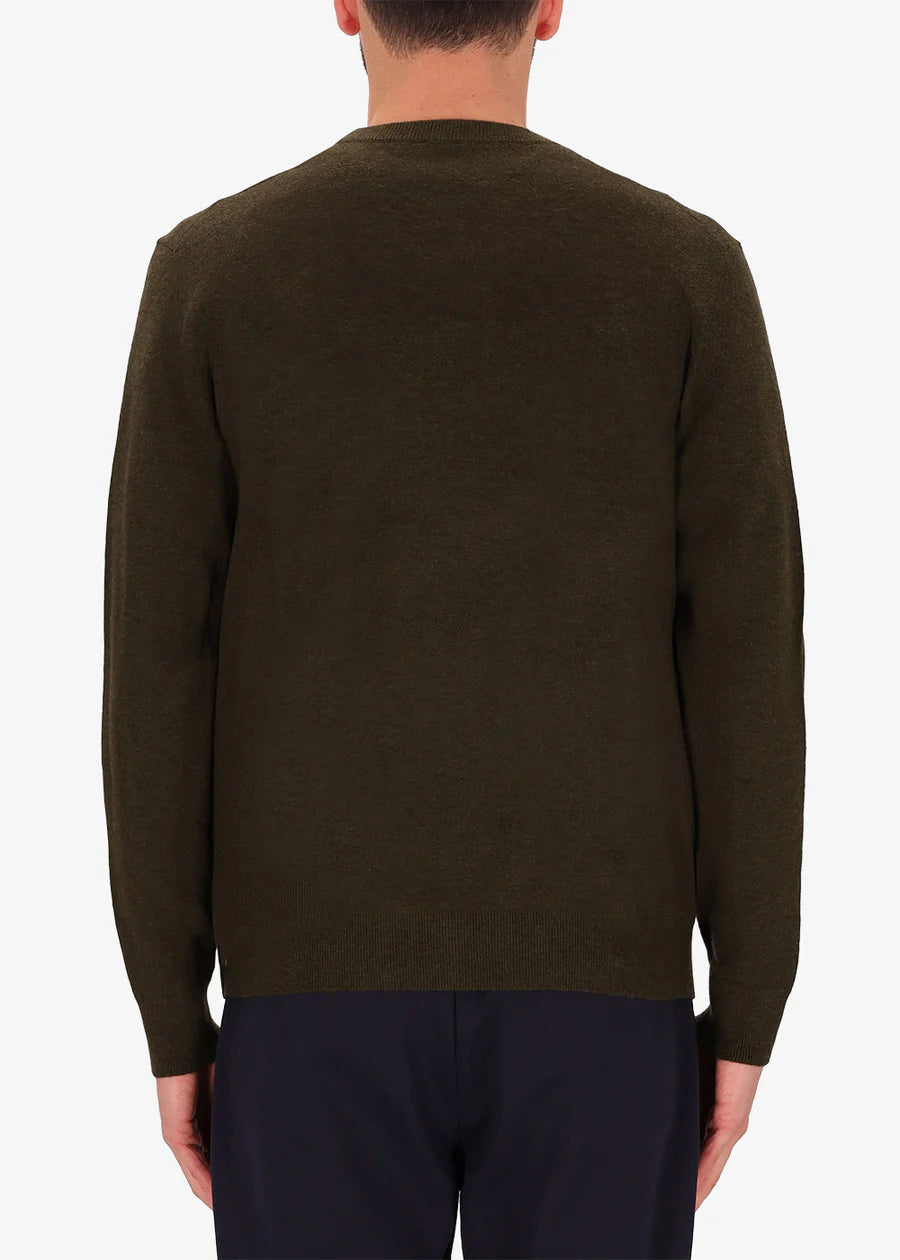 Distretto12 technical softouch jumper knitwear in military.