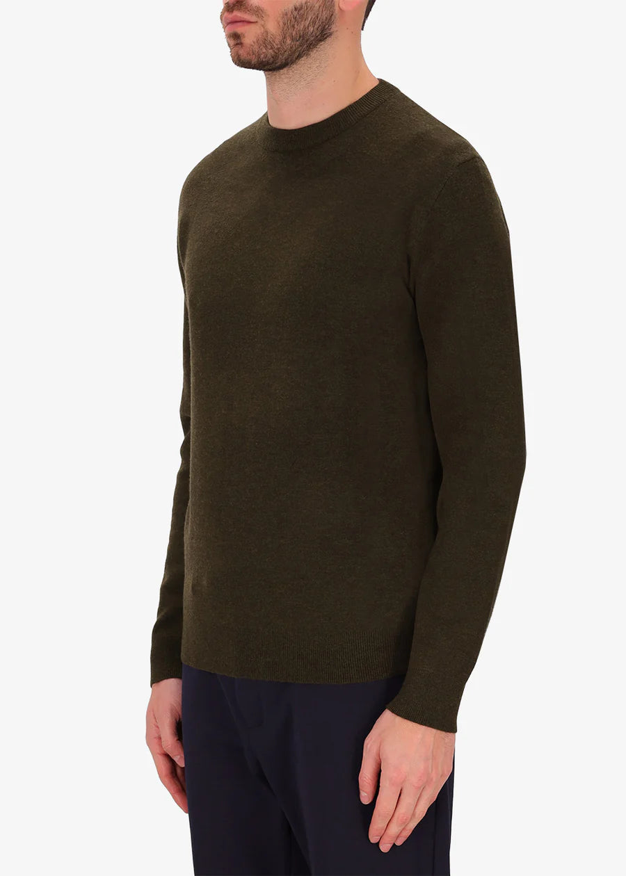 Distretto12 technical softouch jumper knitwear in military.