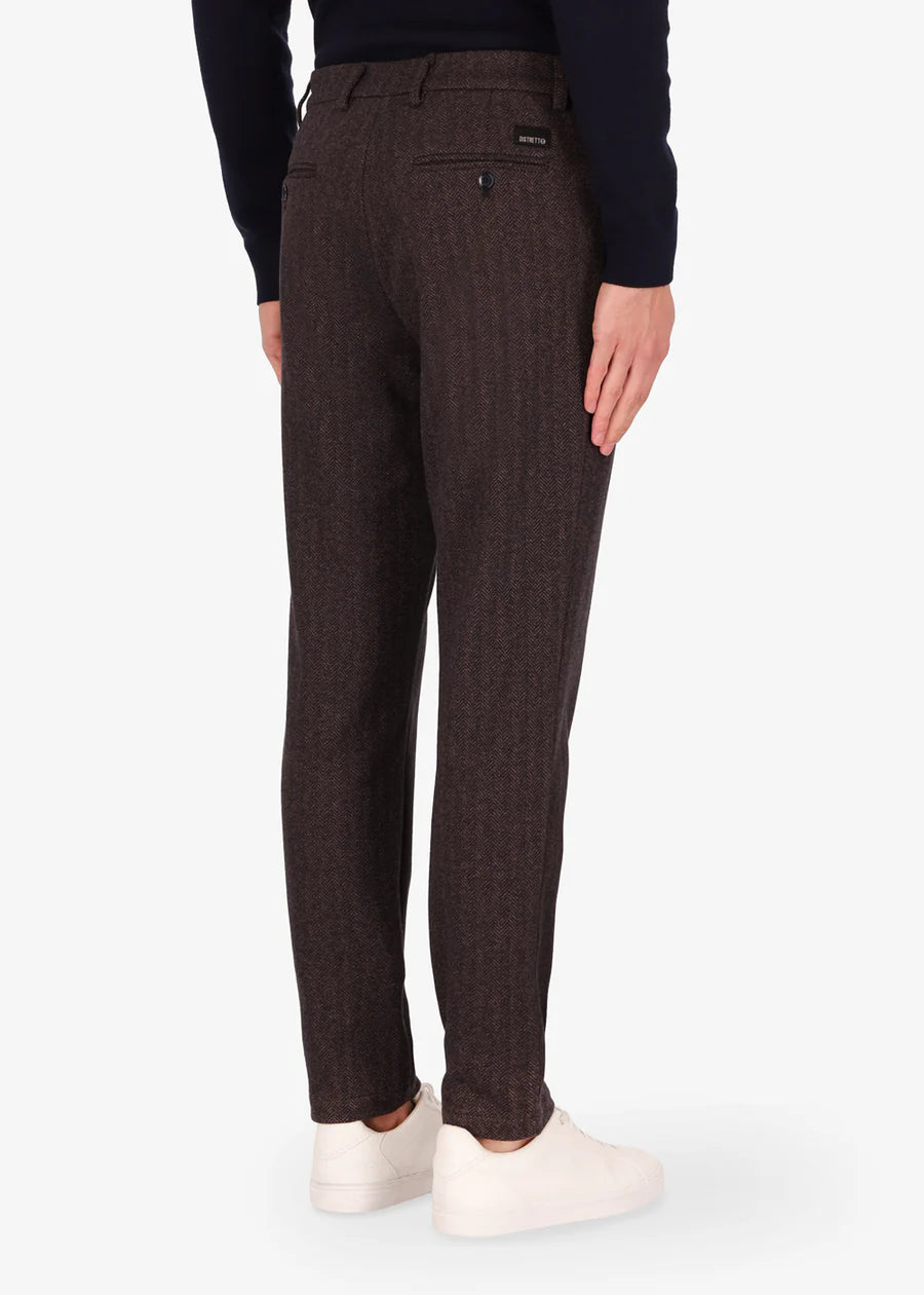 Distretto12 trousers brown with drawstrings.