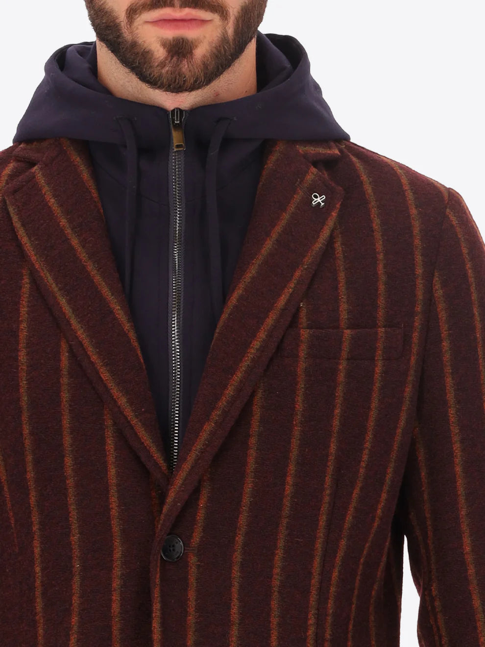 DISTRETTO 12 – DOUBLE STRIPE JACKET BANGOR WITH DETACHABLE HOOD