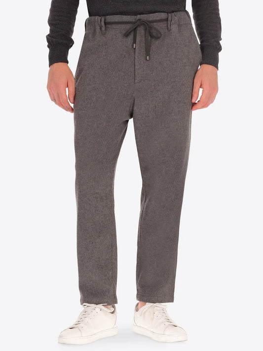 Grey Wool Blend Distretto12 trousers on a male model