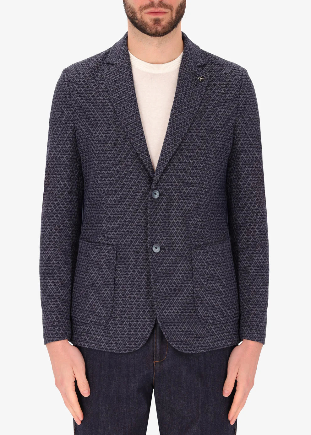 A front facing image of a model wearing Distretto 12 Jacket Gallia.
