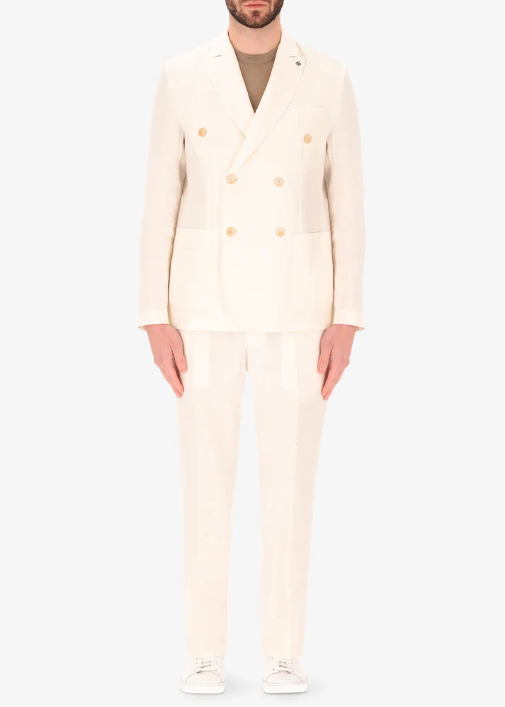DISTRETTO 12 – LINEN BLEND DOUBLE BREASTED JACKET CERTO