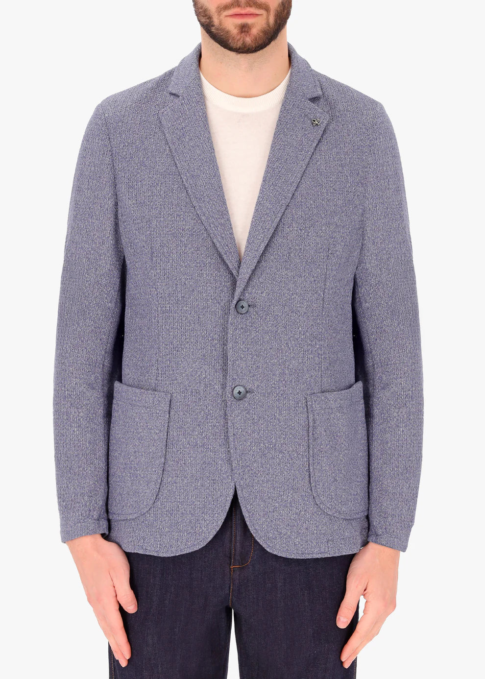 A front facing image of a model wearing Distretto 12 Jacket Regi.