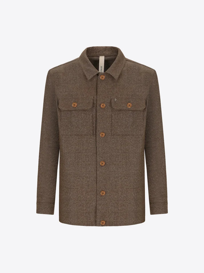 DISTRETTO 12 – MILANO-JERSEY PRINCE-OF-WALES CHECK SHIRT JACKET CARRACI
