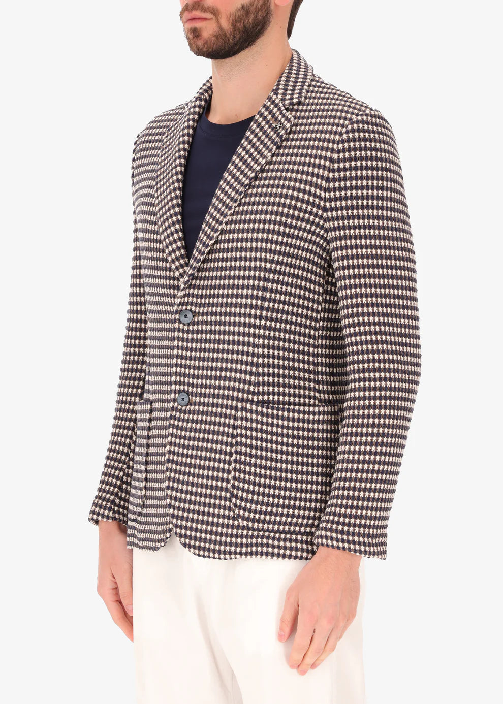 A side facing image of a model wearing Distretto 12 Jacket Reg.