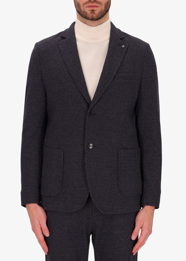 Distretto12 Jacket Clou in blue blend fabric.