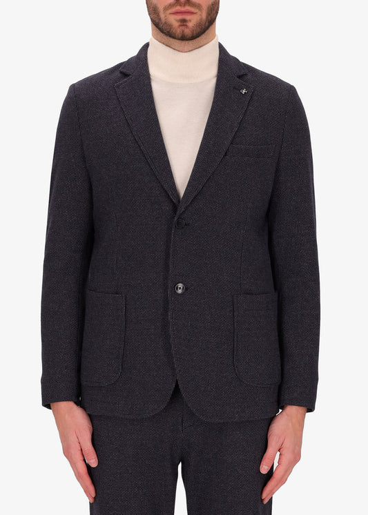 Distretto12 Jacket Clou in blue blend fabric.