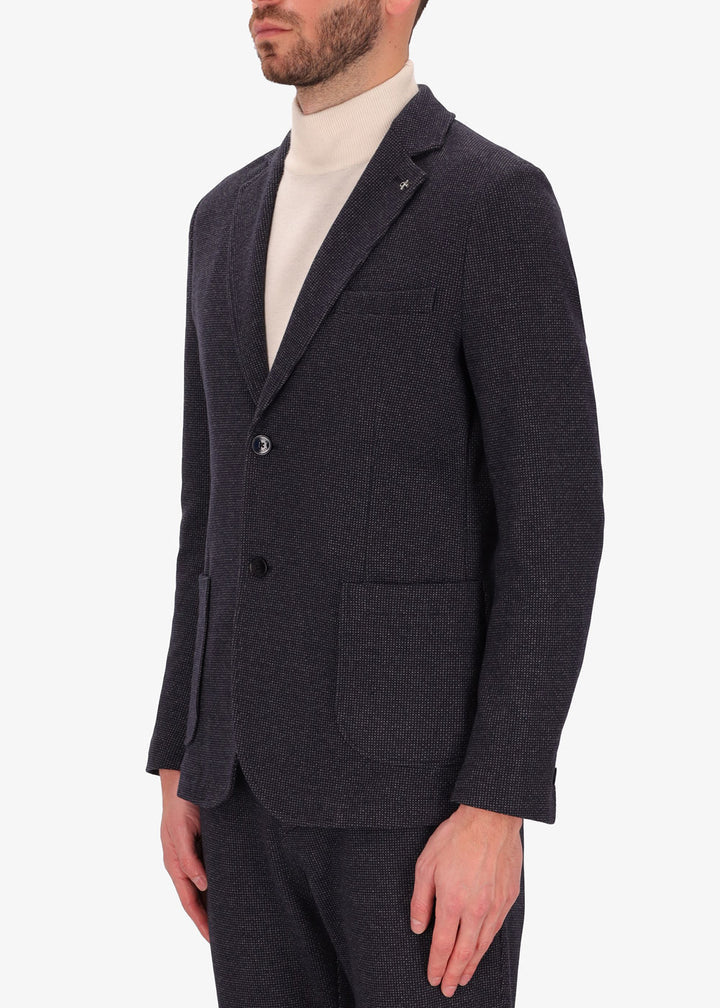 Distretto12 Jacket Clou in blue blend fabric.