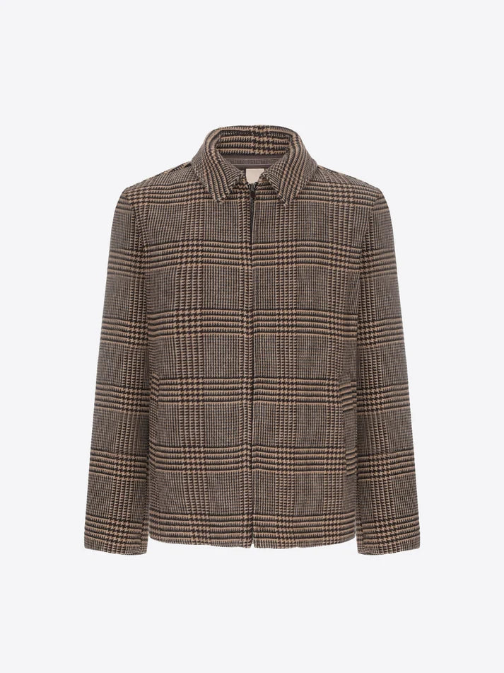 DISTRETTO 12 – TARTAN WOOL-BLEND AVIATOR JACKET TIBERIO