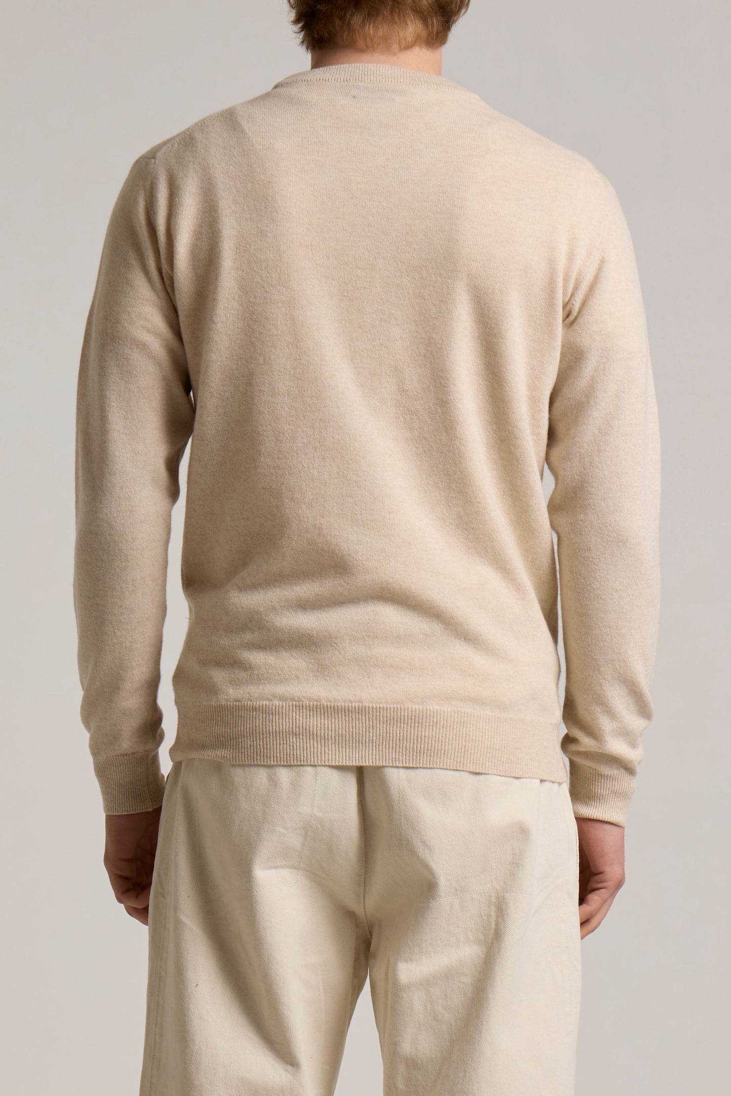 WOOL&CO - CASHMERE & EXTRAFINE VIRGIN MERINOS CREW NECKSWEATER