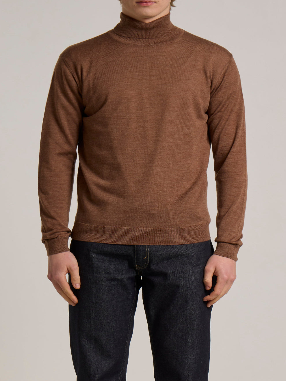 WOOL&CO – THIN EXTRAFINE MERINO WOOL TURTLE NECK SWEATER