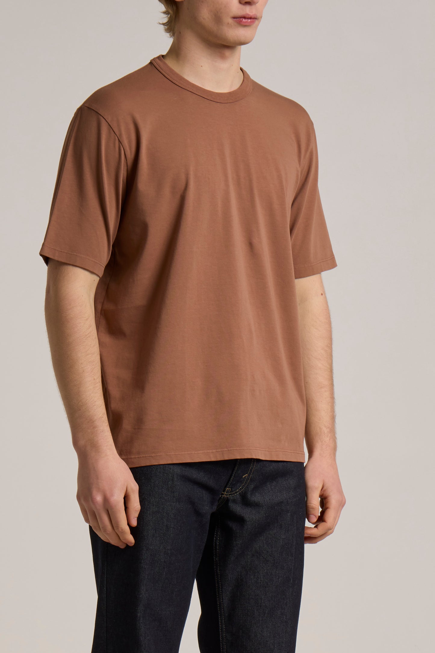 WOOL&CO – SOFT TOUCH COTTON ELASTANE HALF SLEEVES CREW NECK T-SHIRT