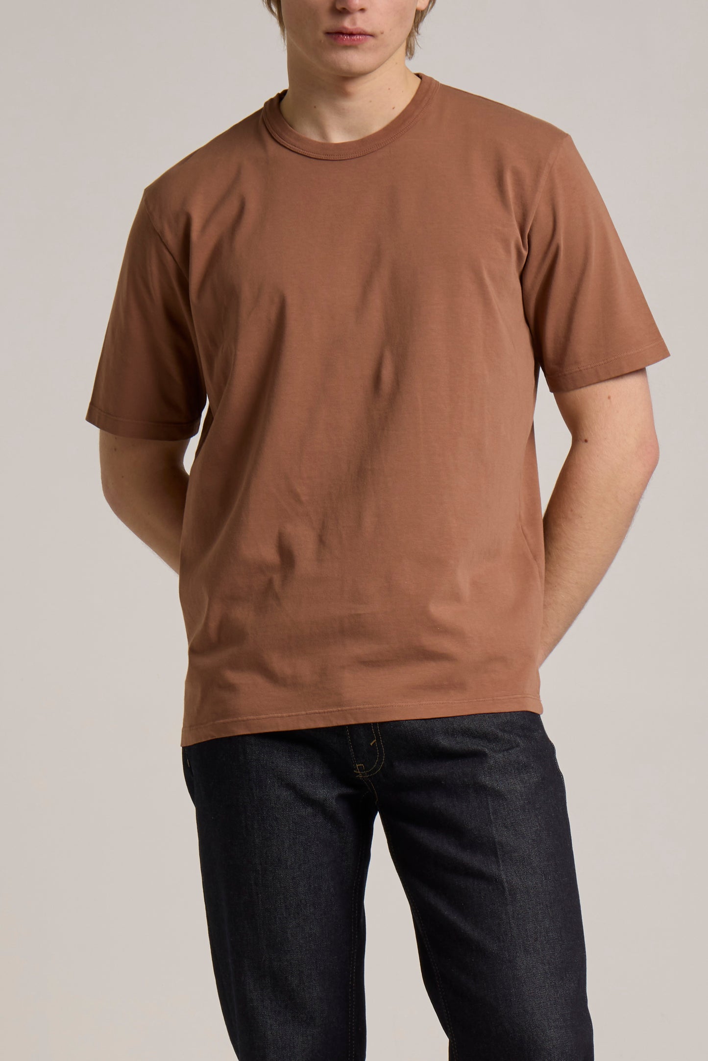 WOOL&CO – SOFT TOUCH COTTON ELASTANE HALF SLEEVES CREW NECK T-SHIRT