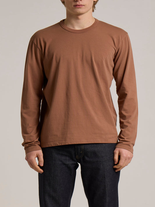 WOOL&CO – SOFT TOUCH COTTON ELASTANE LONG SLEEVES CREW NECK T-SHIRT