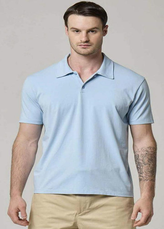 A cotton Wool&Co polo in Sky blue.
