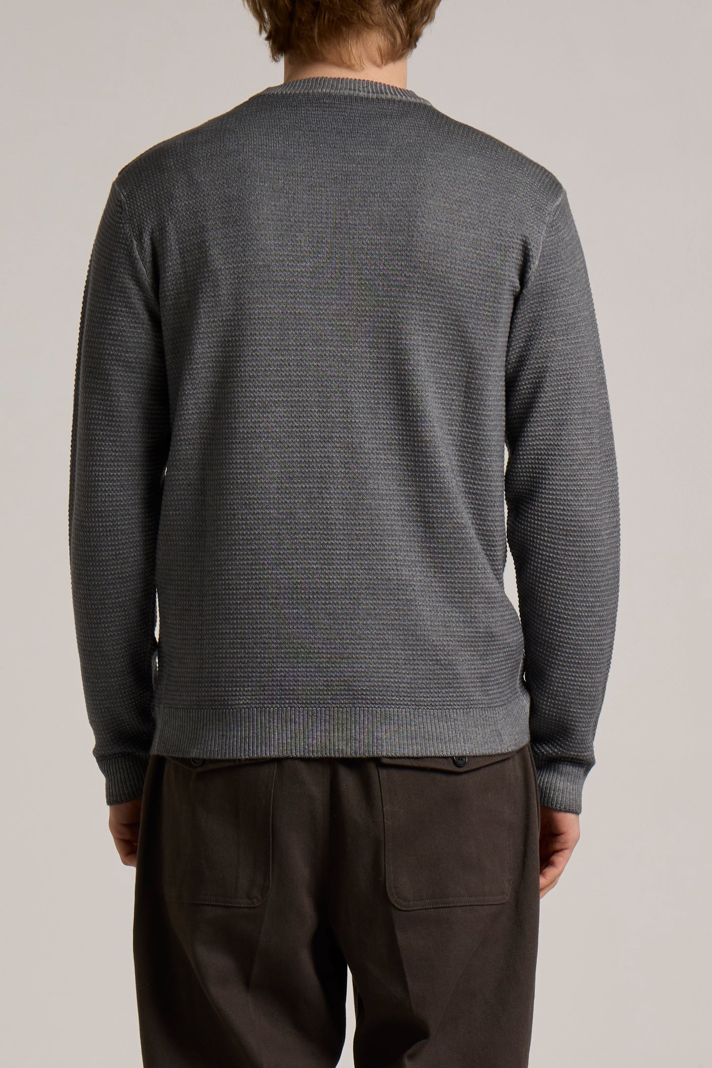 WOOL&CO – EXTRAFINE MERINO WOOL KNITTED CREW NECK SWEATER