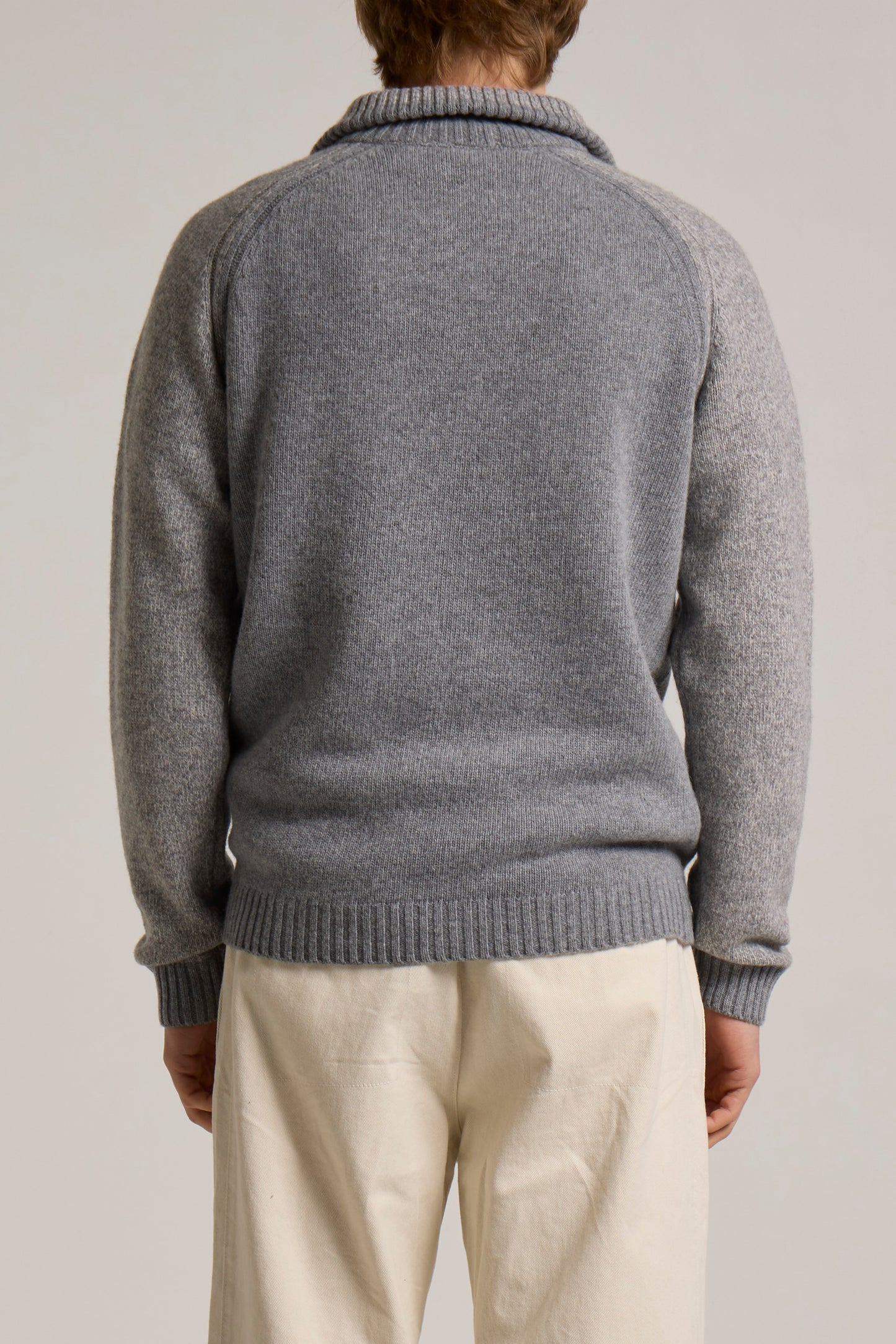 WOOL&CO – LAMBSWOOL HALF ZIP SWEATER