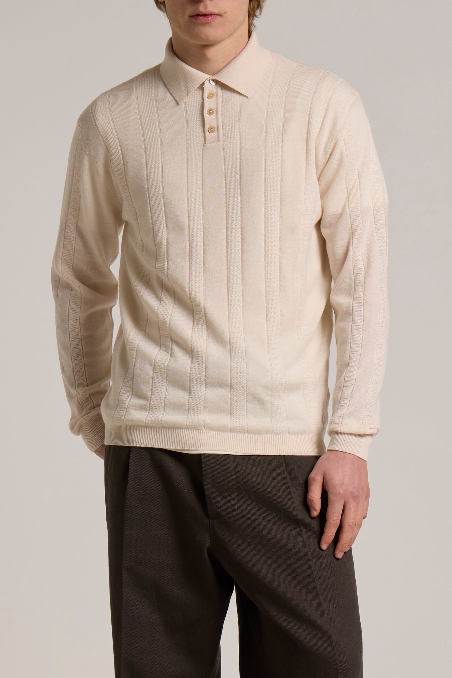 WOOL&CO – THIN EXTRAFINE MERINO WOOL POLO NECK SWEATER