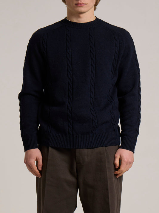 WOOL&CO – EXTRA TWISTED MERINO WOOL CREW NECK SWEATER
