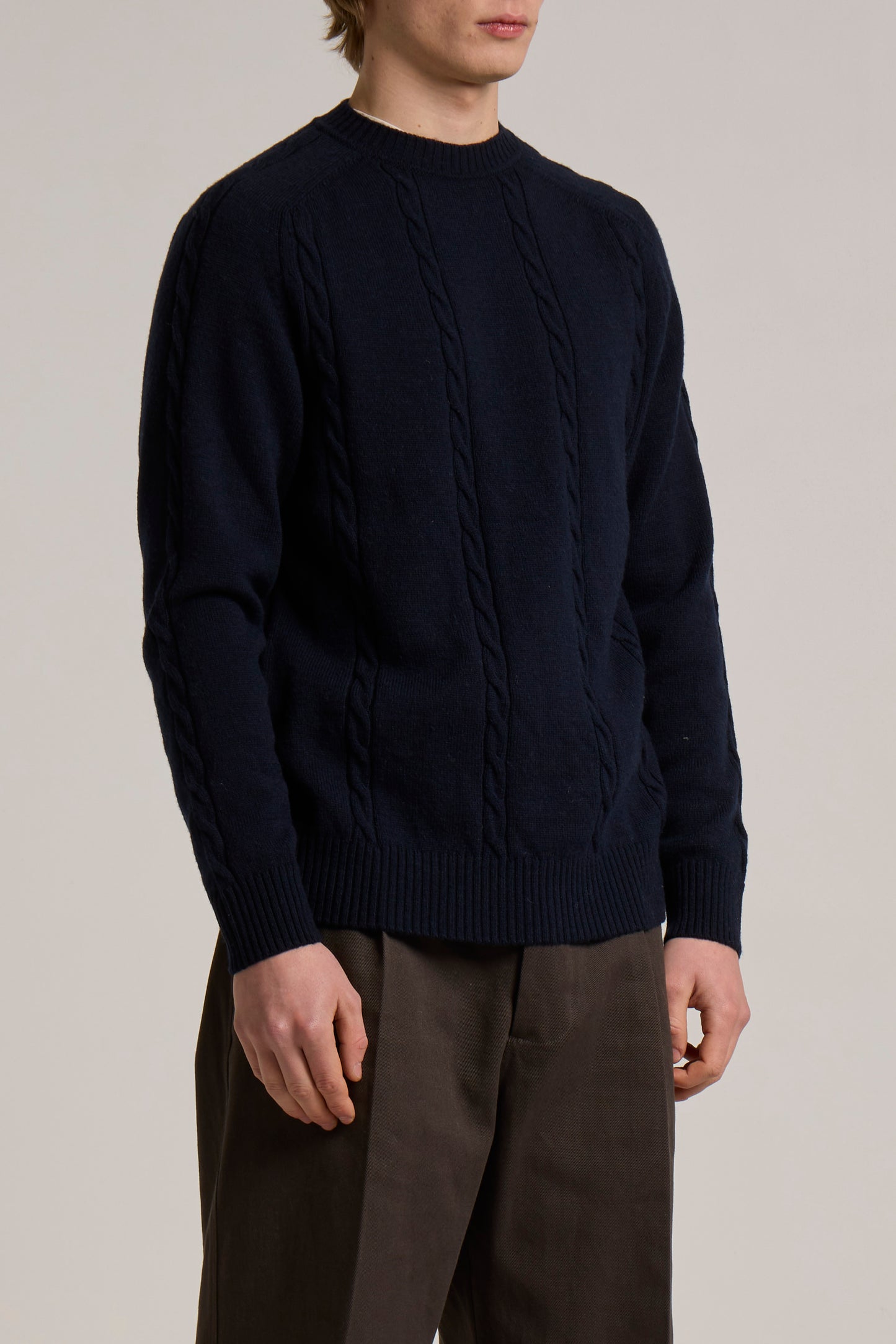 WOOL&CO – EXTRA TWISTED MERINO WOOL CREW NECK SWEATER