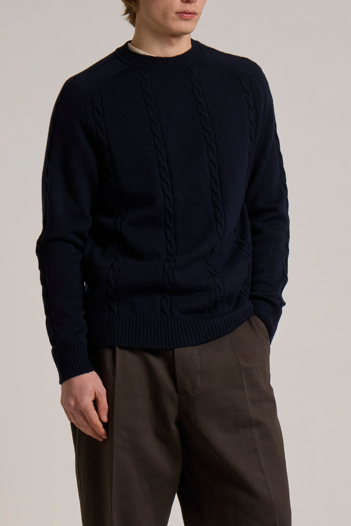 WOOL&CO – EXTRA TWISTED MERINO WOOL CREW NECK SWEATER