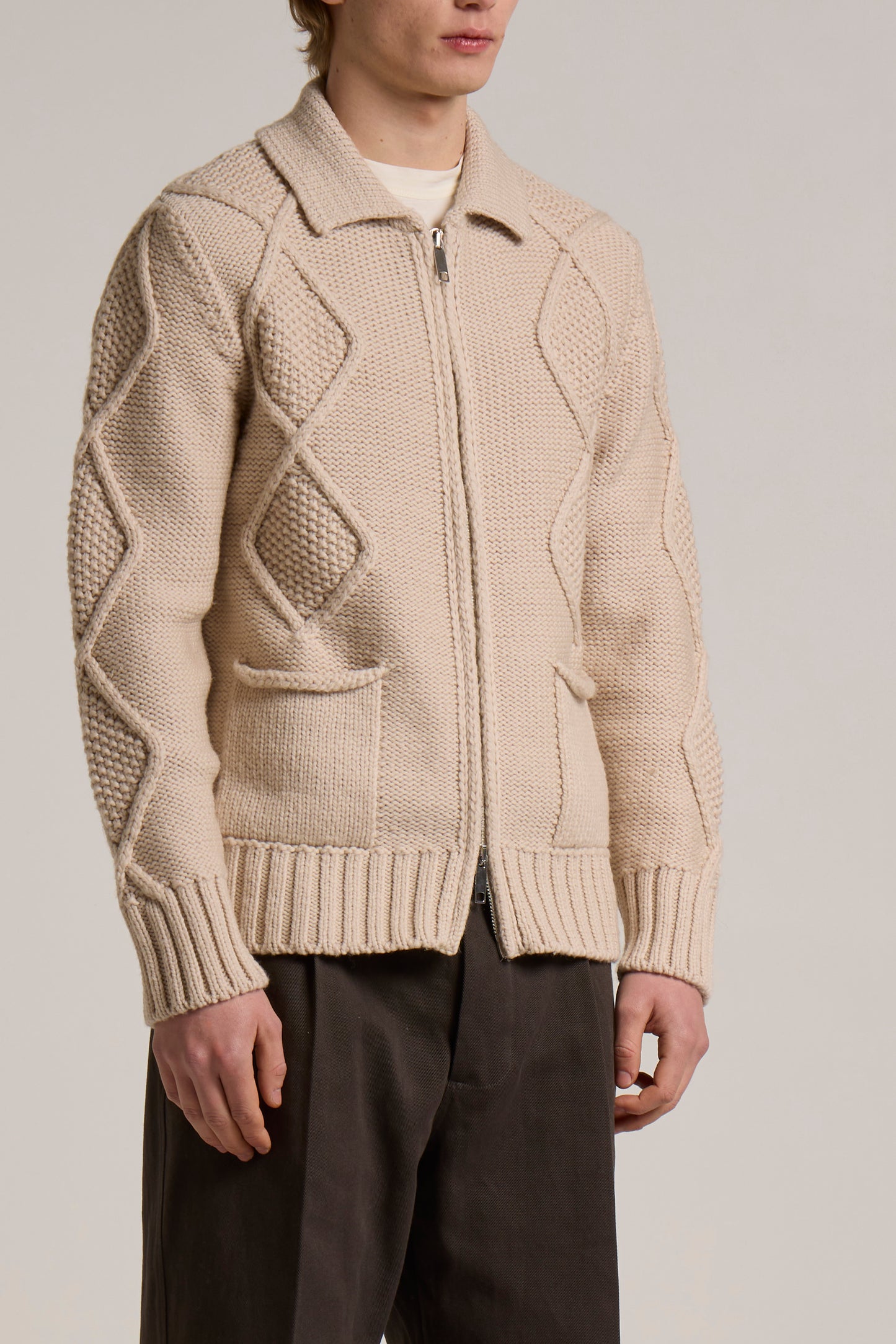 WOOL&CO – MERINO WOOL FULL ZIPPED SHIRT