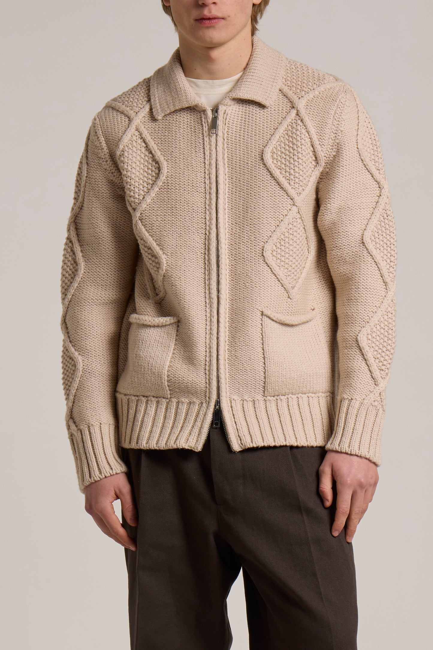 WOOL&CO – MERINO WOOL FULL ZIPPED SHIRT