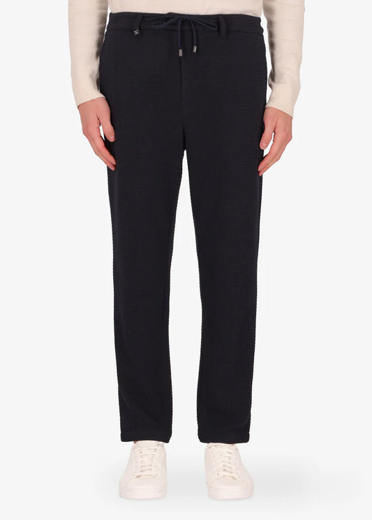 Distretto12 Jersey cotton trousers with drawstring.