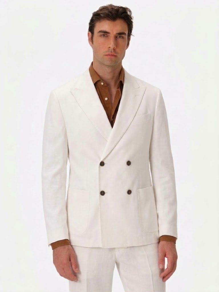 ROBERTO PEPE LUXURY – WOOL BLEND DOUBLE BREASTED JACKET