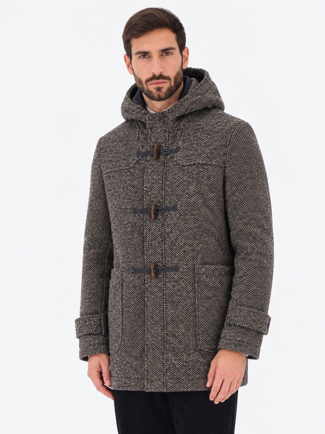 DISTRETTO 12 – PIQUET WOOL MONTGOMERY BLASIUS WITH PADDED HOOD