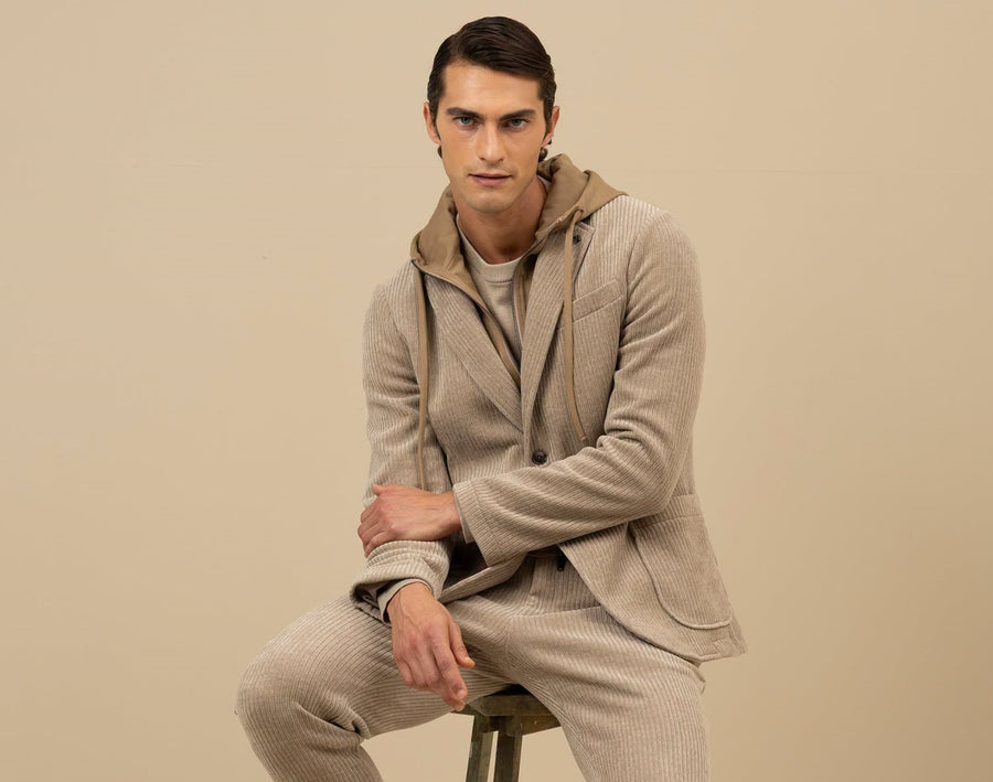 The Hybrid Blazer: Italian Jackets with Detachable Hood Inserts