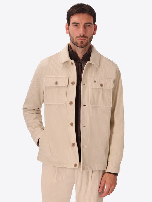 DISTRETTO 12 – 1000-STRIPE SUPER-COMFORT VELVET SHIRT JACKET LEONARDO