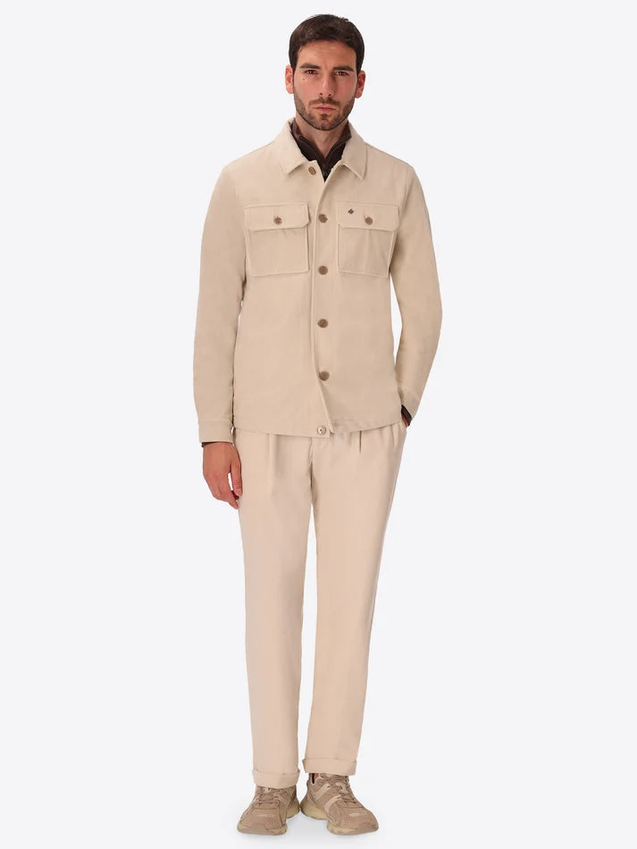 DISTRETTO 12 – 1000-STRIPE SUPER-COMFORT VELVET SHIRT JACKET LEONARDO
