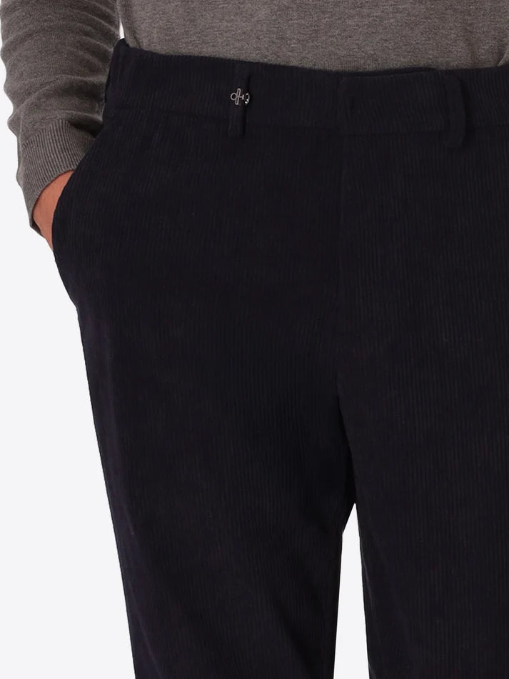 DISTRETTO 12 – 1000-STRIPE SUPER-COMFORT VELVET TROUSERS YORK LEONARDO