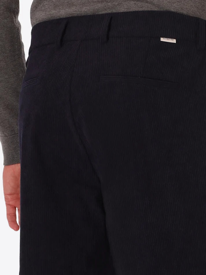 DISTRETTO 12 – 1000-STRIPE SUPER-COMFORT VELVET TROUSERS YORK LEONARDO