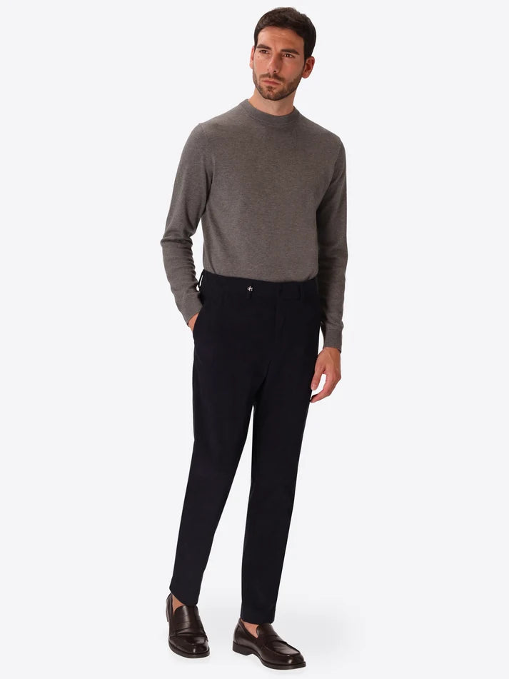 DISTRETTO 12 – 1000-STRIPE SUPER-COMFORT VELVET TROUSERS YORK LEONARDO