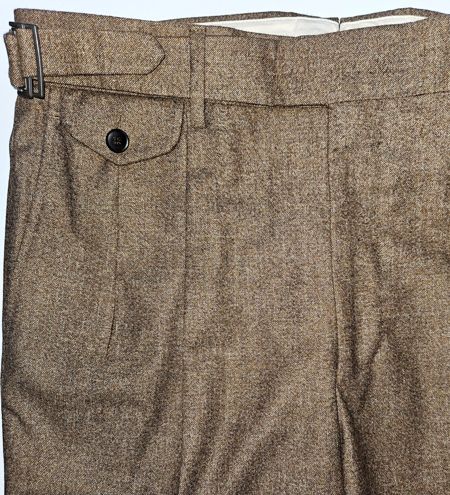 GERMANO 1952 - TOBACCO GURKHA WOOL TROUSERS