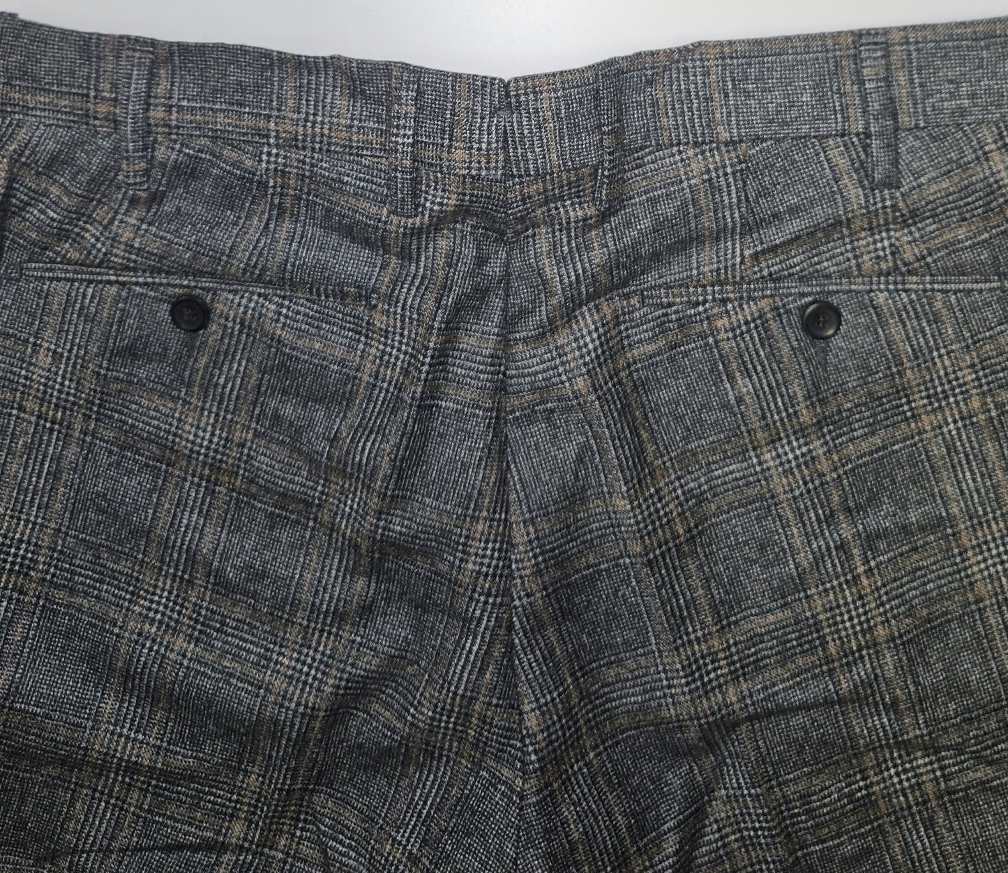 GERMANO 1952 - GREY CHECK VIRGIN WOOL TROUSERS